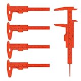 5Pcs Kunststoff Messschieber Mini Schiebe Messschieber Kunststoff Messwerkzeuge Messschieber Messwerkzeug Lineal,80mm für Knöpfe Schmuck J