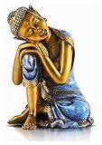 WQQLQX Statue Shakyamuni Buddha Statue, die Buddha liefern Buddha-Harz-Statue-Handwerk amitabha Buddhismus Zen-Desktop-Dekoration dekorative Figuren Skulp