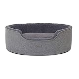 lionto by dibea Hundebett mit Wendekissen waschbar Katzenbett Haustierbett Hundekorb Plüsch (M) 83 x 63 cm G