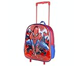 Spiderman Rucksack mit Rollen für Jungen, Schulrucksack für Kinder, Reisewagen Koffer Handgepäck, 3D Design, Geschenk fü