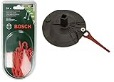 Bosch Art 26 Accutrim, Art 26 EasyTrim Accu, Art 26-Li Rasentrimmer, rote Klingen (24 No) + Bosch Black Schneidescheiben-Set mit Stanley KeyTap