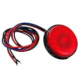 SGerste Bremslicht / Rücklicht, LED, rund, für Auto, Motorrad, Rot, 2 Stück