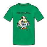 Spreadshirt Asterix und Obelix Obst Fleisch Spruch Teenager Premium T-Shirt, 158-164, Kelly G