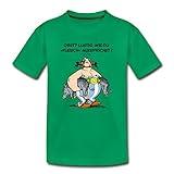 Spreadshirt Asterix und Obelix Obst Fleisch Spruch Teenager Premium T-Shirt, 158-164, Kelly G