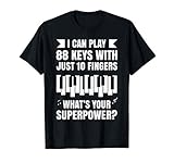 Klavier Tshirt Piano Jazz Keyboard Komponist Klavierspieler T-S