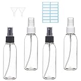 100ml Sprühflasche klein,Zerstäuber Sprayflasche leer, Parfumzerstäuber, Tragbares Reiseflaschen Set mit Trichter,Atomiser (4 * 100ml)