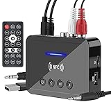 Bluetooth Transmitter Receiver FM Transmitter - 3-in-1 5.0 Audio Bluetooth Adapter Stereoanlage Bluetooth Sender Empfänger Klinke 3,5mm AUX RCA Optischer für PC/TV/