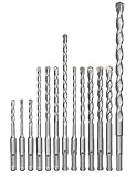 kwb 240280 SDS-Plus Hammer-Bohrer-Set, 12-teiliges Stein- u. Beton-Bohrer S