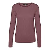 VERO MODA Damen VMCARE Structure LS O-Neck BLOU GA NOOS Pullover, Rose Brown, M