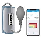Wellue AirBP Plus Blutdruckmessgerät Oberarm Bluetooth, tragbare drahtlose Blutdruckmessgeräte für den Heimgebrauch mit LED-Anzeige, Mehrbenutzer- und PDF-Bericht über App für iOS