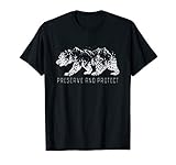 Preserve & Protect Umweltschutz Klimaschutz Bär Silhouette T-S