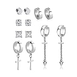 Zeayebsr 6Pairs Edelstahl Starker Magnet Magnetische Ohrringe für Männer Frauen Ohr Nicht Piercing Ohrring Set Aufklappbare Ohrring