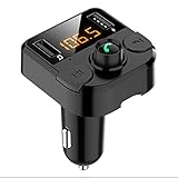 ZAYONG Bluetooth Adapter Auto , Bluetooth 5.0 FM Transmitter Adapter Duales USB 3.1A-Schnellladen Unterstützung für Bluetooth-Musik / TF-Karte / U-Disk-Wiedergabe mit Bluetooth-Freisp