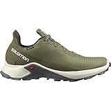 Salomon Herren Alphacross 3 Gore-Tex Traillaufschuhe, Deep Lichen Green/Vanilla Ice/Quiet Shade, 43 1/3 EU