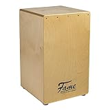 Fame Beginner Cajon, Einsteiger Cajon aus Birke, Drum Box mit robuster Konstruktion, Schlagfläche aus Birke, 2 Snare-Teppiche, Tiefer Bass, Snare-Effekt, Sitztrommel, Trommel für Unterweg