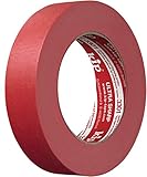 kip Tape 3301 Ultra Sharp Abklebeband – Professionelles Malerkreppband für ultra scharfe Kanten beim Streichen & Lackieren – 24mm x 50m, rot, 24 mm x 50