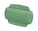 Spirella Badewannenkissen Alaska Moosgrün mit 8 Saugnäpfen antibakteriell, rutschhemmend 23 x 32 cm waschbar, Made in Germany