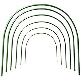 MOMAO 6er Pack Gartenreifen Gewächshausreifen, Pflanztunnel für Gartengewebe Erdbeeren Tomaten, Gartenpfähle, Stahl Kunststoffbeschichtete Reifen Garten Grow Tunnel Netting