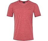 Bergson Ramon | Herren Funktions T-Shirt, V-Ausschnitt, leicht, sportlich, Chili Pepper Melange (129) [14, 52 - H