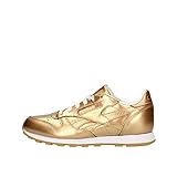 Reebok Damen Classic Leather Metallic Laufschuhe, Gold/Messing/Weiß (Dorado RBK Brass White), 36 EU