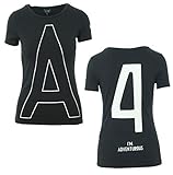 Armani Jeans C5H54 Damen Women T-Shirt Dunkelblau-Navy Zahl 4 Hinten (IT46 - XL)