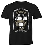 MoonWorks® Herren Geschenk T-Shirt Geburtstag Lebende Legende Alter Schwede 30-80 Jahre 60 schwarz 5XL