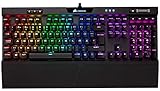 Corsair K70 RGB MK.2 Mechanische Gaming Tastatur (Cherry MX Red: Leichtgängig und Schnell, Dynamischer RGB LED Hintergrundbeleuchtung, QWERTZ DE Layout) schw