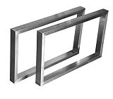 CHYRKA Kufengestell Tischgestell Edelstahl 201 Rahmentisch Tischkufe Tischuntergestell (300mm x300 mm - 1 Paar)