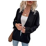 ZYUD Damen Langarm Strickjacke Cardigan Strickcardigan Female Strickmantel Sweater Elegant Sweatshirt Langen Mantel Jacke Tops Offen Pulllover Herbst Winter Mantel Casual Pulli Sweater Jacke Outw