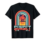 Vintage Sunset Sunrise Palme Urlaub Sonnenaufgang T-S