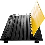 YAOSHI Mechanische Werkzeuge 5-Kanal-Kabel-Schutzdraht-Schnur-Rampe- Einfahrt Gummi-Verkehrsgeschwindigkeits-Höcker-Hochleistungs-Garage-Bürgersteigkabel-Beschützer Haushaltsg