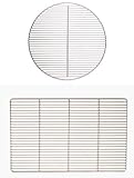 Grillrost Edelstahl Grillrost Grillgitter Ersatzgrillrost- rechteckig und rund - Grillrost Verschiedene Größen (45 x 30 cm)