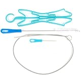 VGEBY1 Trinkblasenbürsten, Reinigungswerkzeug für Wasserbeutelschläuche mit zusammenklappbarem Aufhänger für Universalb