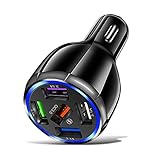 TIAS 15A 5 Port USB Auto Ladung mit Schnell Mini LED, Zigarette Feuerzeuge für iPhone 12 Xiaomi Huawei Handy Auto Ladegerät Adap