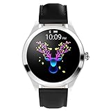 ZDY Smart Watch KW10, Runder Touchscreen IP68 wasserdichte Smartwatch für Frauen, Fitness Tracker mit Herzfrequenz- und Schlaf-Pedometer, Armband für IOS/