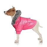 Namsan Pet Puppy Dog wasserfeste Kleidung und Winddichte Kapuzen Winter warme Kleidung Mantel Outwear -Pink