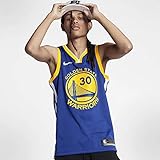 Nike GSW M NK swgmn JSY Road Trikot Spieleredition Golden State Warriors Basketball, Herren L Blau/Weiß/Gelb (Rush Blue/Blanco/Amarillo)