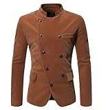 PANBOB Mantel Herren Bequem Lässig Elegant Boutique Herren Anzugjacke Herbst Und Winter Herren Langärmelig Zweireihig Diagonale Knopfleiste Stehkragen Herren Jack