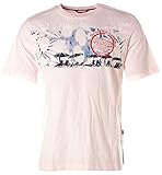 Signum Herren Kurzarm Shirt T-Shirt Rundhals Sole Mare Divertimento Dolce Vita Rosa L