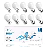 Aigostar E27 LED Birne 5W, Kaltweiß 6400K, 425 Lumen, Lampe G45 Leuchtmittel E27, 280 Grad Abstrahlwinkel, Nicht Dimmbar - 10er S