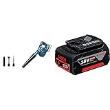 Bosch Professional 18V System Akku Werkstatt-Gebläse GBL 18V-120 (270 Km/h Luftstromgeschwindigkeit, inkl. 4X Zubehör, ohne Akkus und Ladegerät, im Karton) & 18V System Akku GBA 18V 4.0Ah (im Karton)