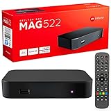 MAG 522 Original Infomir & HB-DIGITAL 4K IPTV Set TOP Box Multimedia Player Internet TV IP Receiver # 4K UHD 60FPS 2160p@60 FPS HDMI 2.0# HEVC H.256 Unterstützung # ARM Cortex-A53 + HDMI Kab