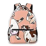 USGYY Rucksack Männer Und Damen Animation Cartoon fette süße Kuh, Laptop Rucksäcke, Kinderrucksack Schulrucksack Daypack für Jungen M