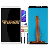 Für Huawei Ascend Mate 7 LCD Display Ersatzteile für MT7-TL00 MT7-L09 MT7-TL10 Touch Screen Sensor Digitizer Komplett Assmebly Kits (Weiß ohne Rahmen)