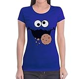 Karneval & Fasching Keksmonster Krümel Kostüm T-Shirt Damen T-Shirt Slim Fit XX-Large B