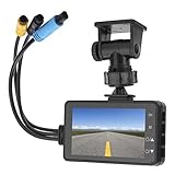 Dash Cam Vorne und Hinten, 1080P Full HD Dash-Kamera für Motorräder, High Definition-Motorradfahrrekorder, DVR-Autofahrerrekorder, Front- und Rückfahrkameras, Loop Recordin, Neueste Breite Dy