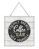 MRC Wood Products Holzschild 'Coffee Bar', 7,5 x 7,5