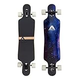 Apollo Longboard Nebula Special Edition Komplettboard mit High Speed ABEC Kugellagern inkl. Skate T-Tool, Drop Through Freeride Skaten Cruiser B