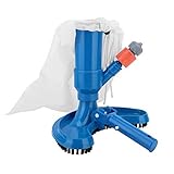 Poolvakuum Unterwasserreiniger Mit Netztasche, Dauerhafter Vakuumbürste Schlauchverbinder Reinigungsset Für Oberirdische Pool, Spas, Teiche Und B
