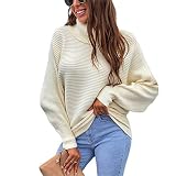 ZYHOOD Damen Dicker Pullover Rollkragenpullover Warme Winter Grobstrickpullover Zopfmuster Casual Elegante Strickpullover Frauen Einfarbig Gestrickt Pulli Oberteile Pullover Tops Rollkragenp